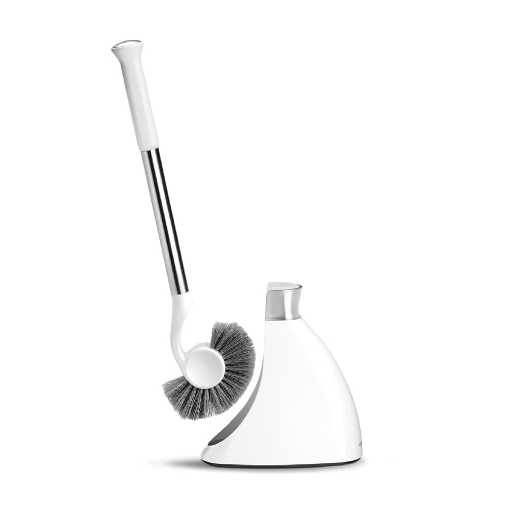 White Toilet Brush with Holder