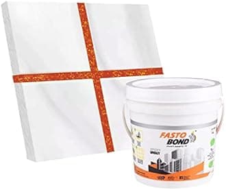 Resin Epoxy Grout - 1 Kg-3 Kg & 5 Kg - Goldan_ Glitter-Sparkle Colors Tile Grout_Fastobond | 3 Components Only | Premixed Glitter For Uniform Finish (1 Kg, Tera Red Golden), 1 Bucket