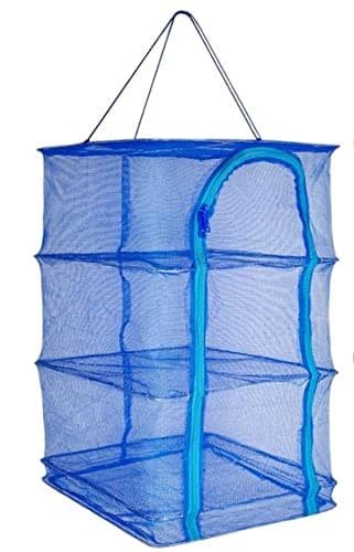 Food Dehydrator 3 Tray Hanging Drying Net/Non Electric/For Drying Herbs, Fruits, Vegetables, Fish (14 x 14 x 21.5 Inch)