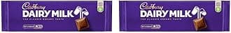 Cadbury Dairy Milk Chocolate Bar, The Classic Creamy Taste, Perfect for Sharing, 300 g (Pack of 2)