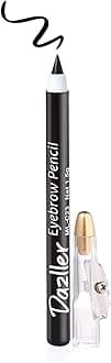 Dazller Eyebrow Pencil Precision Eyebrow Pencil with Creamy Wax Formula, Earthen Pigments, Long-lasting Stay up to 8 Hours, Vegan & Cruelty-free 1.5g-Black