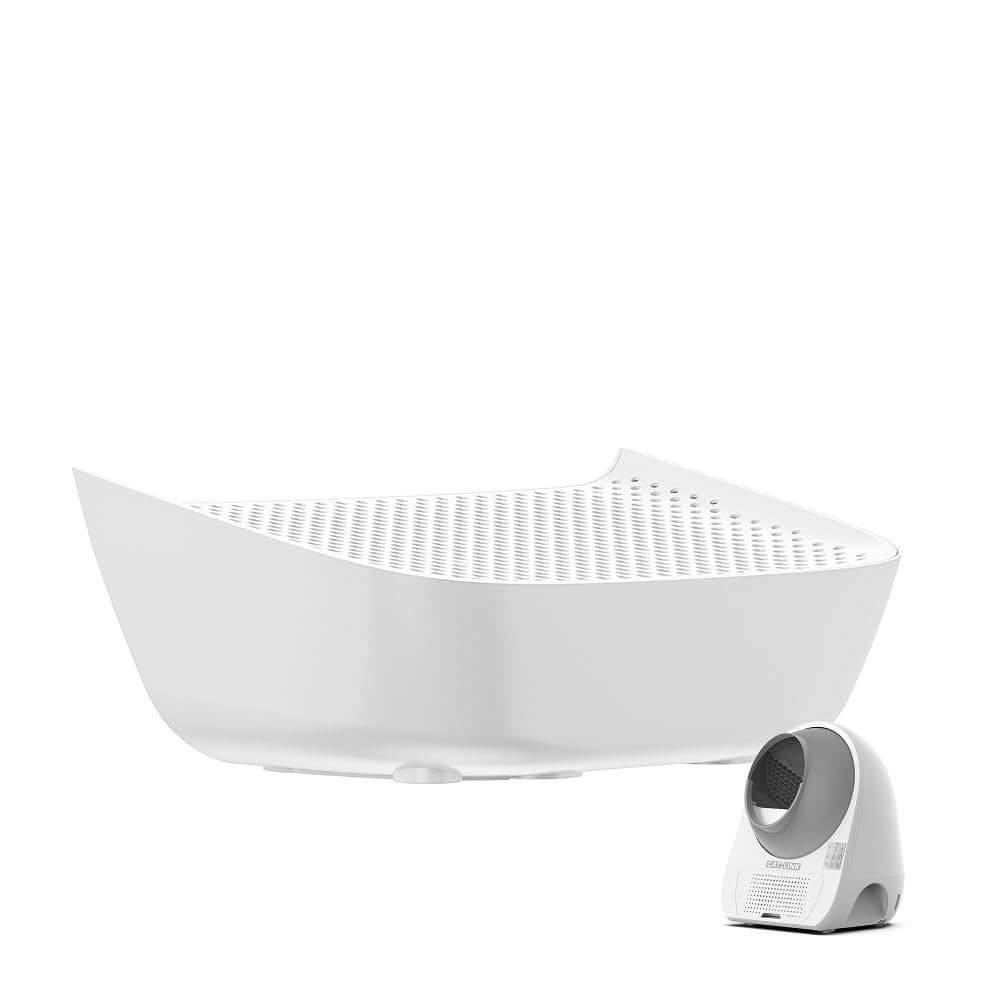 Ramp, Compatible with All Catlink Self Cleaning Cat Litter Box, Easy Entry for Elder Cats, Kitten and Cats with Limited Mobility, Traps Mess from Box and Paws (White)