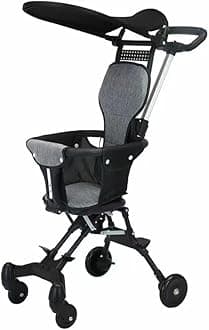 DAYONG Baby Stroller, Foldable Travel Stroller with Awning, One-Hand Fold, Lightweight Compact Stroller for Walking Shopping Airplane Travel 1-3 Years Kids. (black)