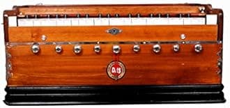 Light Brown Harmonium- 9 stopper- 42 keys- Vrindavan Bazaar