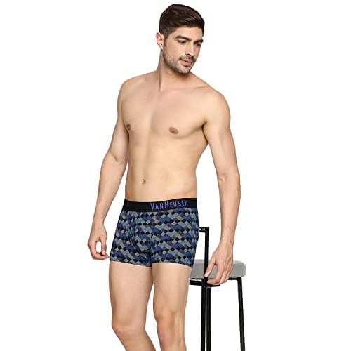 Van Heusen Men Cotton Stretch Printed Trunk - Pack of 1 - Body Defining Fit, Ultra Soft