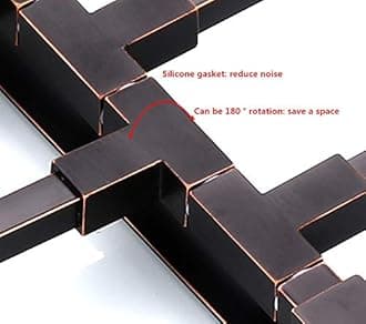 ELLO&ALLO Oil Rubbed Bronze Towel Bars for Bathroom Wall Mounted Swivel Towel Rack Holder with Hooks 4-Arm