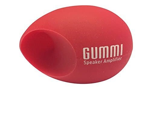 GUMMI Silicone Phone Audio Dock Loud Speaker Amplifier (Red)