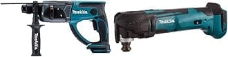 Makita DHR202Z 18V Li-Ion LXT 20mm SDS-Plus Rotary Hammer - Batteries and Charger Not Included & DTM51Z Multi-Tool, 18 V,Blue