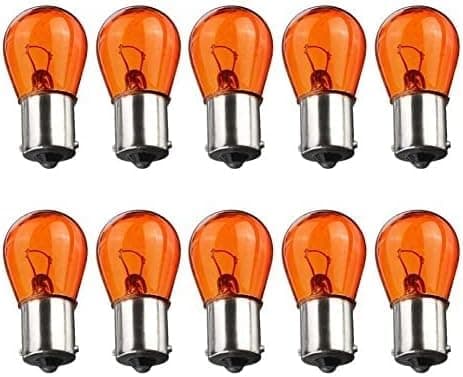 Branded Long Lasting Replacement Bulbs for Cars, Vans, Vehicles - PACK OF 10 (581 12V 21W BAU15S | Indicator Bulbs)