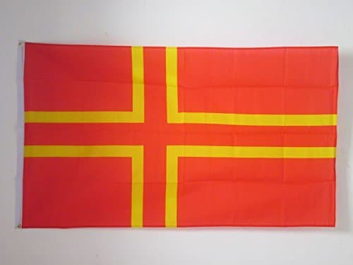 AZ FLAG - Normandy Saint Olaf Cross Flag - 3x5 Ft - 100D Polyester Normandy Province Of France Banner with Two Metal Grommets - Fade Resistant - Vivid Colors - 3' x 5' Feet - 150x90 Cm