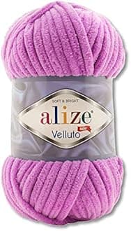 Wohnkult 100 g Alize Velluto Wool in 30 Selection (378 | Orchid)