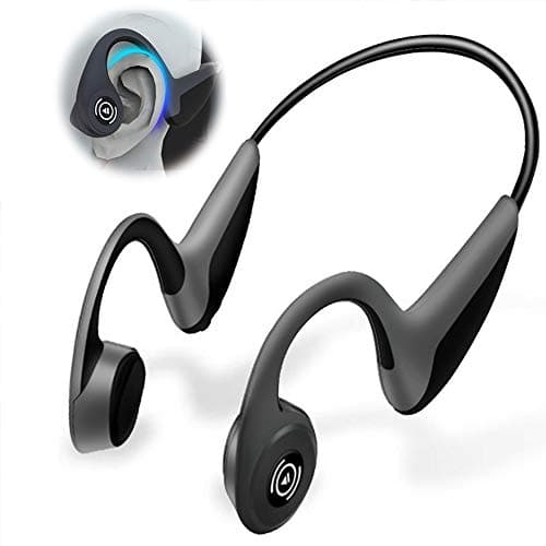 KimHee air Open Ear Wireless Bone Conduction Headphones,Lightweight Stereo Hands-Free Sports Bluetooth Headset with Microphone and Volume Control for Listening Cycling Running Gym