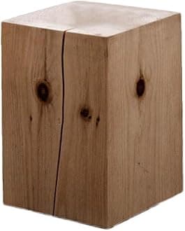 Wooden Cube Pedestal For Parties, Vintage Texture Sculpture Display Base, Floor-Standing Photography Props Columns, Strong Load-Bearing Plinth Stand(Brown,30x30x50cm)