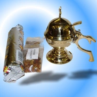 CHARCOAL INCENSE BURNER (NOT OIL) JOHAR COMPLETE SET