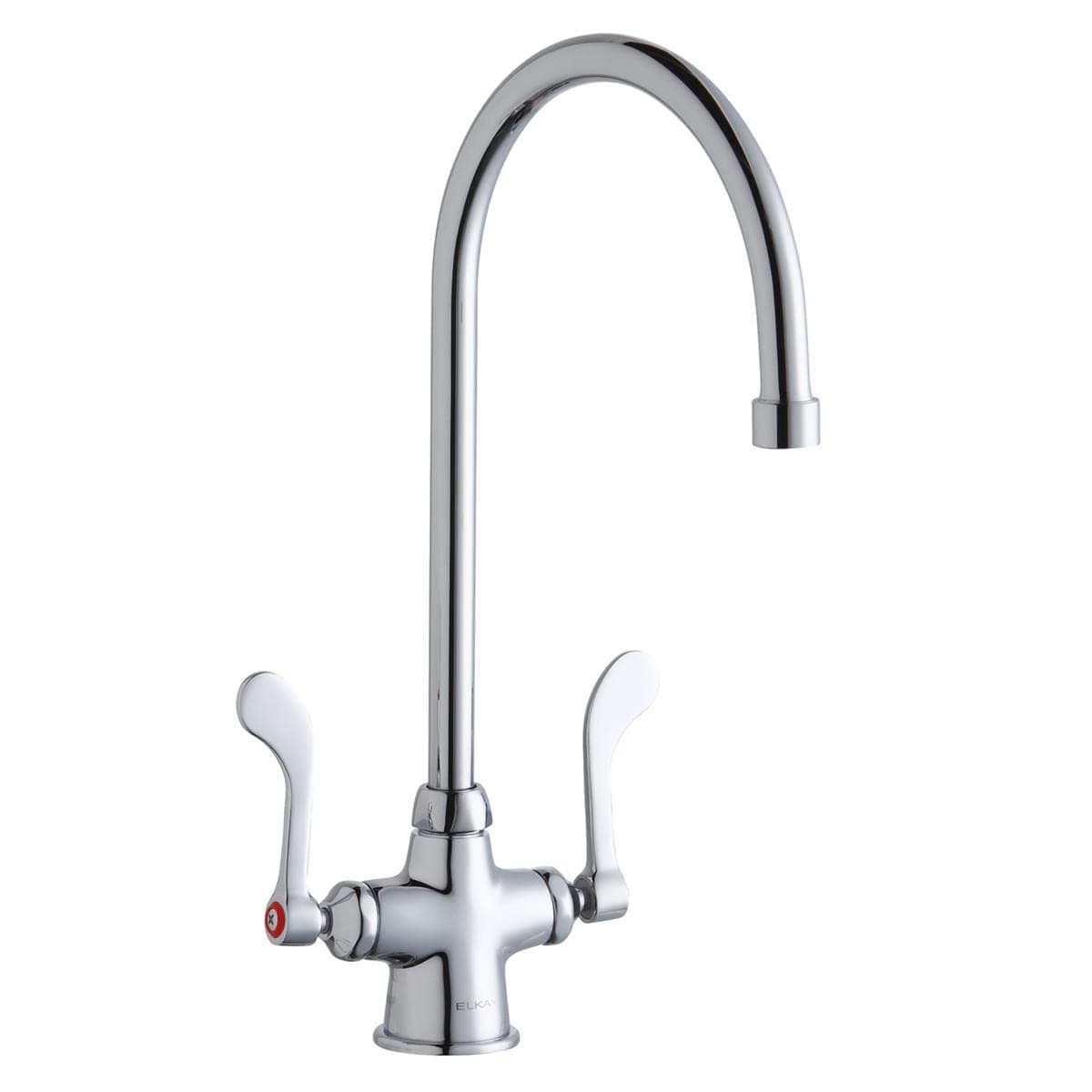 Elkay LK500GN08T4 1.5 GPM Deck Mounted Double Handle Utility Faucet with Metal Handles - Chrome