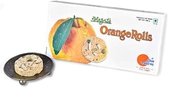 Nagpur’s Famous Heera Sweets Bhagat’s Son Roll Orange Flavoured 500g | Almond & Pistachio Garnished Soft Flaky Mithai Box | Preservative-Free Festive Sweet