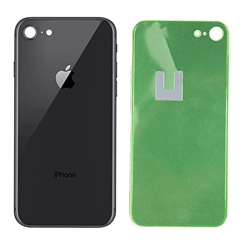 Apple iPhone 8 Replacement Back Glass Cover Back Battery Door w/Pre-Installed Adhesive,Best Version Apple iPhone 8 All Models OEM Replacement (Black)