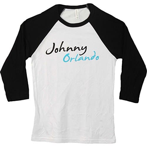 Johnny Orlando Men's Script Logo Baseball Jersey Black & White