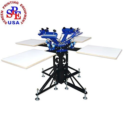 4 Color 4 Station Silk Screen Printing Machine Press DIY T-Shirt Printer by Screen Printing Machine Series