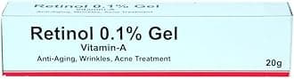 Retinol Gel 0.1 Vitamin A Repairs Fine Lines & Wrinkles, Scar Treatment, Age and Sun Spots, Anti-Aging Formula, 20g