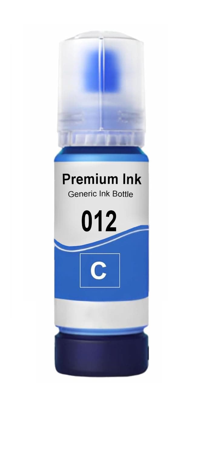 CANOFF 011 & 012 Refill Ink Bottle Compatible with Epson Model L8180 and L8160 Printer (Cyan)