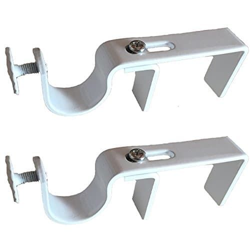 NONO Bracket - Curtain Rod Bracket Attachment for Blinds (White Outside Mounted )
