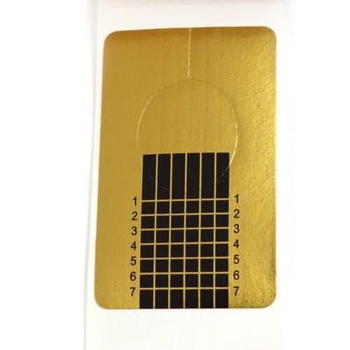 Shari 100 x Golden Nail Art Tips Extension Forms Guide French DIY Tool Acrylic UV Gel