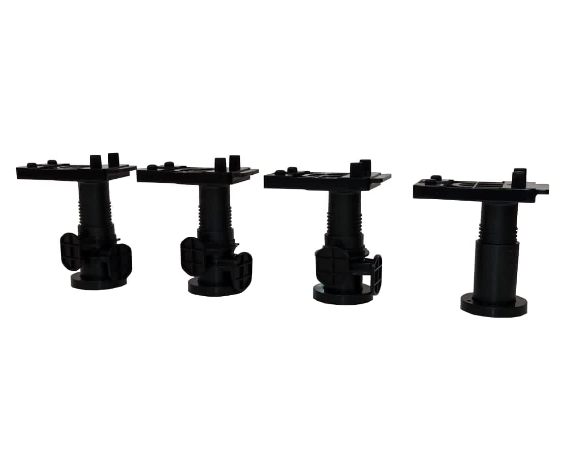 METOD Legs for Kitchen Cabinet Units, 8 Centimetres, Black, Plastic, Adjustable Feet, 402.055.99 - Pack of 4