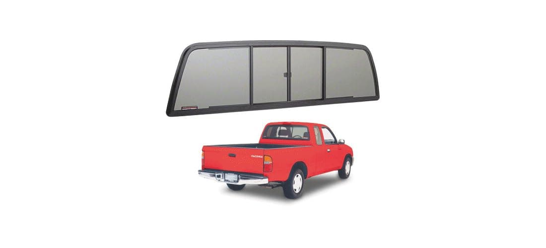 CRL TSW1500S Duo-Vent Four Panel Slider With Solar Glass for 1995-2004 Toyota Tacoma