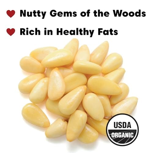 Wilderness Poets, Pine Nut Butter - Organic, Raw, 100% Pine Nuts (8 Ounce - 2 Pack) - No Salt, No Sugar, Creamy & Buttery - Glass Jars