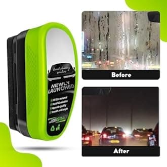 Automotive Oil Film Cleaning Brush, Powerful Glass Cleaning Board,Windshield Cleaner Tools,150ml Oil Film Cleaner for Window Remove Dirt Improve Clarity & Visibility (3)