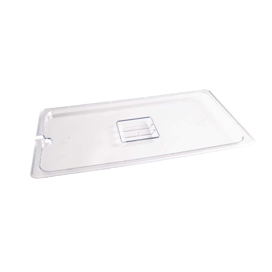 Vogue Hotel Gastronorm Container Lid Notched Polycarbonate 1/1 - Catering Pan Food Cover U250