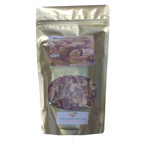 Organic, Raw, Soaked, Kosher Mixed Nuts - One Pound