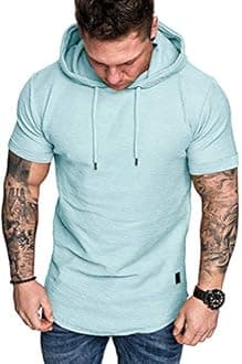 Lexiart Mens Fashion Athletic Hoodies Sport Sweatshirt Solid Color Fleece Pullover