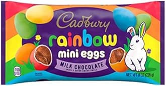 CADBURY MINI EGGS Milk Chocolate Rainbow, Easter Candy Bag, 8 oz