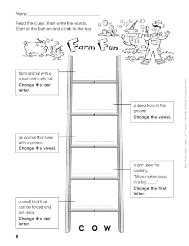 Daily Word Ladders: Grades 1-2: 150+ Reproducible Word Study Lessons That Help Kids Boost Reading, Vocabulary, Spelling and Phonics Skills!