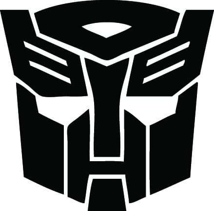 Transformers White Sticker Decal Megatron Autobot White Car Window Wall Macbook Notebook Laptop Sticker Decal