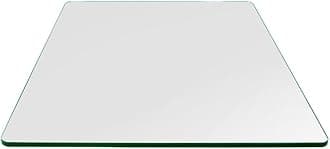 - 24 inch Square Glass Table Top - Tempered - 3/8" Thick Glass Surface, Safe Flat Polished, Radius Corners, Multipurpose for Dining Table, Patio, Coffee and End Table
