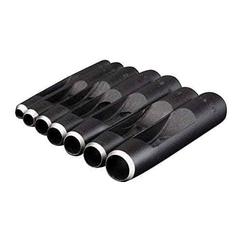 GROZ 7 Piece Hollow Punch Set with Specially Designed Cutting Edges| Ideal for Punching Round Holes in Gasket, Leather, Plastic & Other Soft Material| Hole Size: 6, 8, 10, 11, 12, 13, 16 mm| HPL/7A/ST