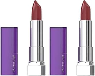 Maybelline Color Sensational Lipstick, Lip Makeup, Cream Finish, Hydrating Lipstick, Nude, Pink, Red, Plum Lip Color, Plum Paradise, 0.15 oz; (Packaging May Vary) (Pack of 2)