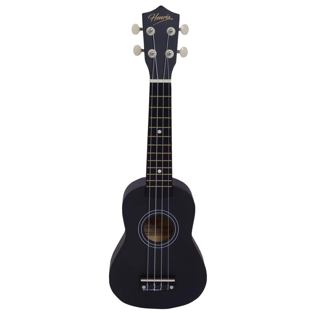 Henrix Gypsy Series 21 inch Soprano Ukulele - Black