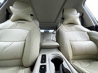 ROGER IX Comfort Lumbar Cushion Beige (2 Piece) Multi Support, Synthetic Leather.