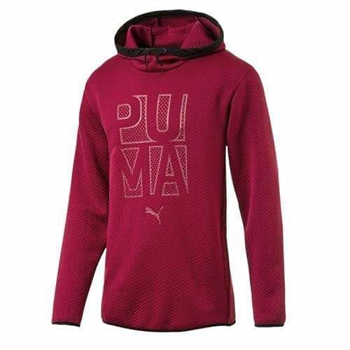 PUMA Active Training WinTech warmCELL Mens Red Fleeced Hoody 515666 03 A96B