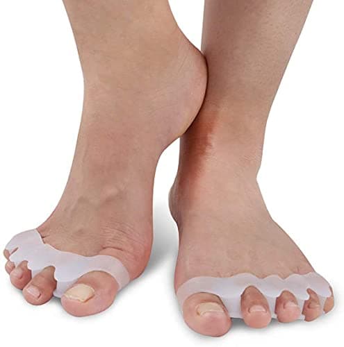 Toe Separator, Spreader, Spacer & Divider for Therapeutic Relief from Bunions, Plantar Fasciitis, Hammer Toes & other Foot Conditions, Spa & Pedicures for Men and Women (1 Pair,Non toxic)
