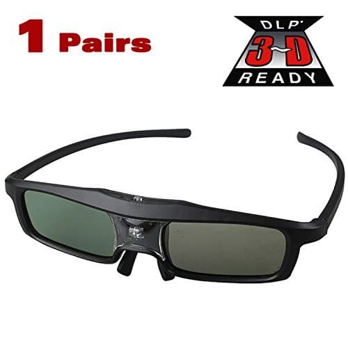 Cowcool Black Shutter 3D Glasses Active 144Hz Rechargeable for All DLP Link Projector&TV, SamSung, Benq, Acer, Viewsonic, Optoma, Sharp, Mitsubishi, Nvdia, Sony, LG, Panasonic, Vivitek, Dell, Nec