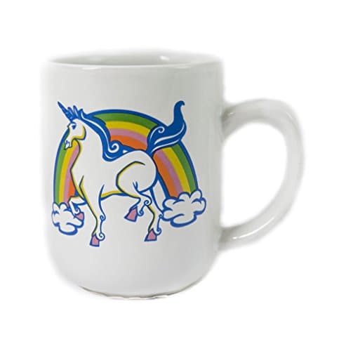 Cute Rainbow Unicorn Mug - Stoneware - Microwave & Dishwasher Safe