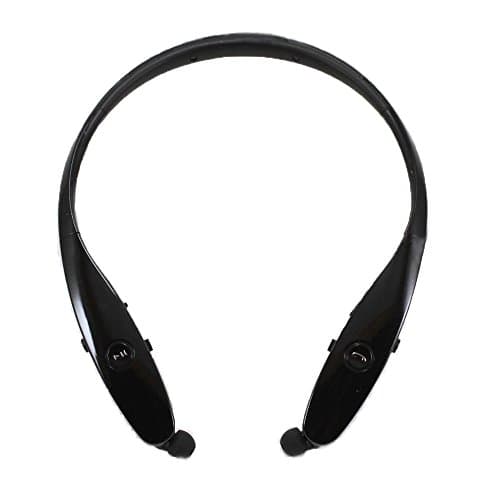 Bluetooth Headphone Wireless Stereo Headset with Magnetic EarBuds (Black)