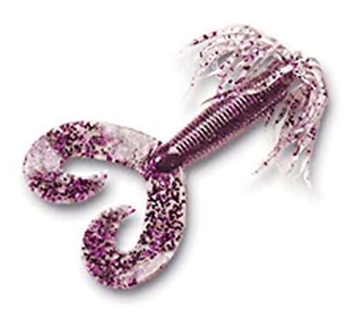 Chompers 5In. Twin Tail Skirted Grub Wtmln Rd/Prpl Flk 10