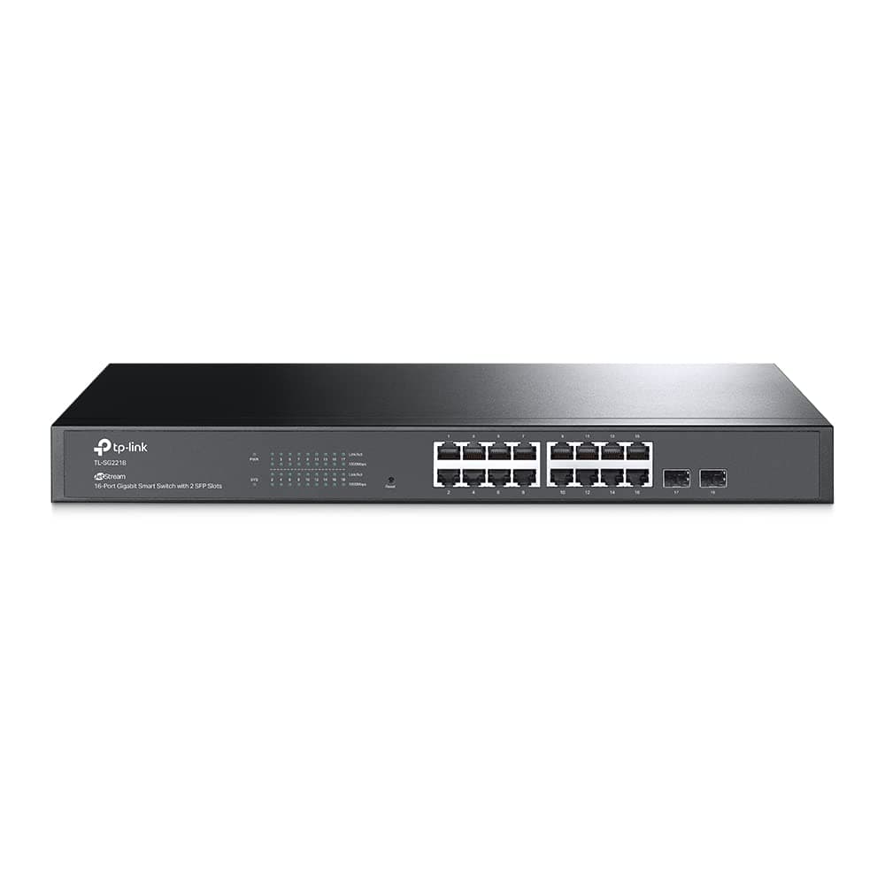 Omada SG2218 | 16 Port Gigabit Smart Managed Switch, 2 SFP Slots | Omada SDN Integrated | IPv6 | Static Routing | L2/L3/L4 QoS, IGMP & LAG | 5 Year Manufacturer Warranty