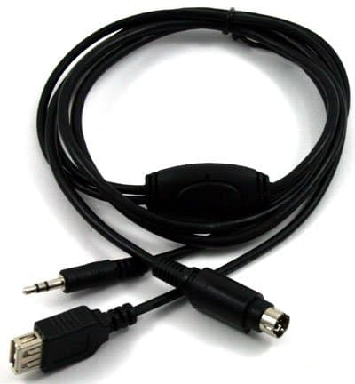 AUX-IN 3.5mm audio and 5V USB Charging cable , 5FT
